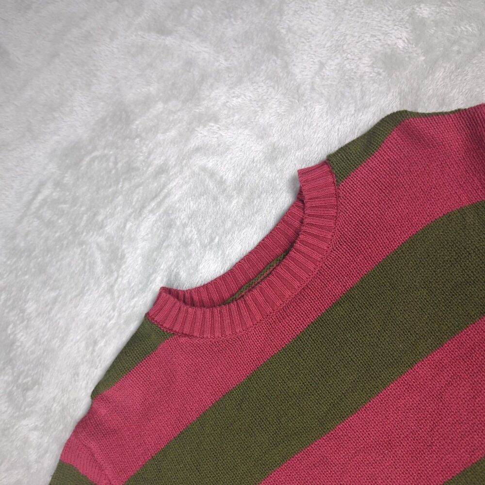 Nightmare on Elm Street Freddy Krueger Sweater Mens Medium Striped Horror Top M